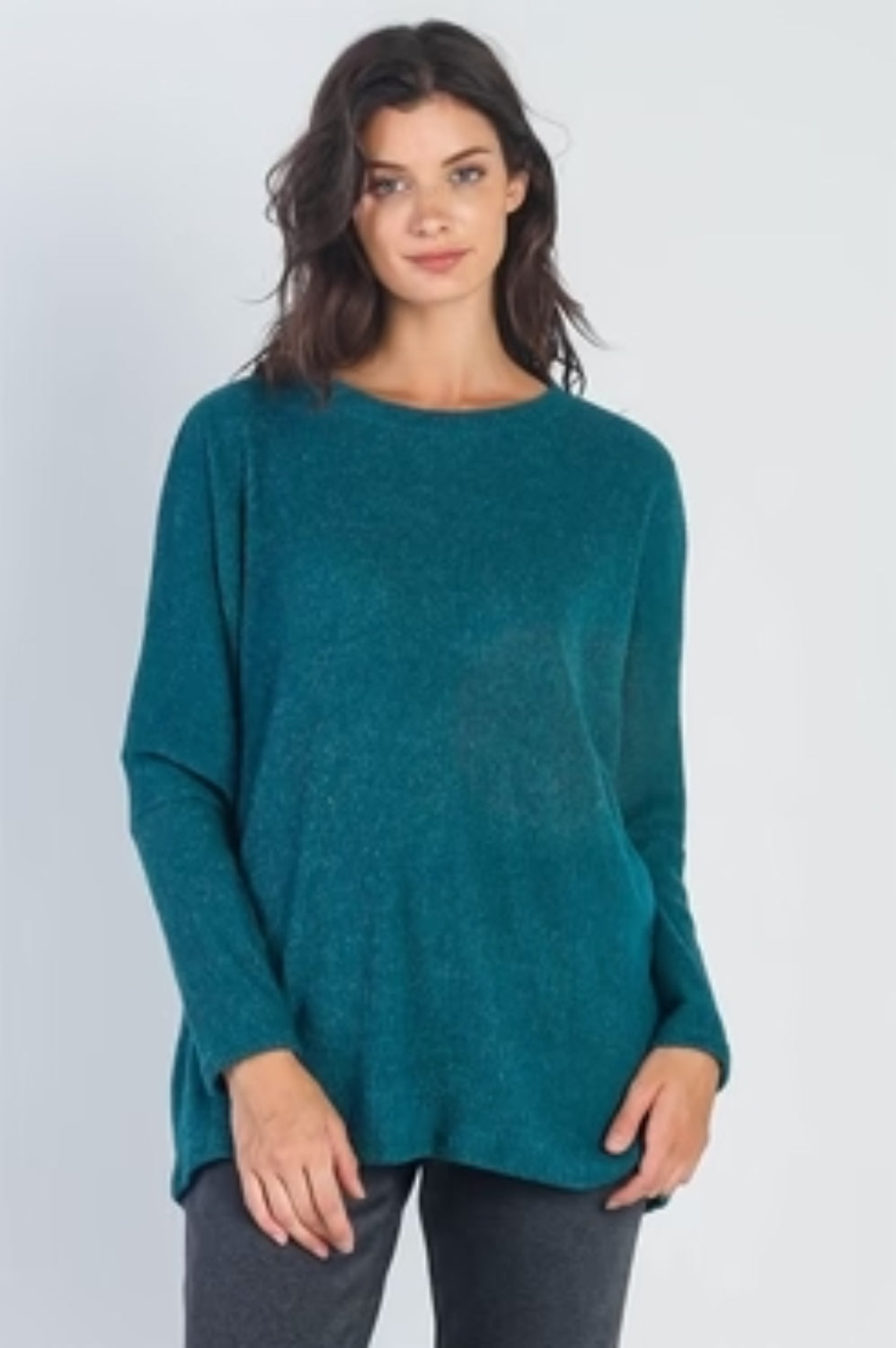 Cherish Apparel Round Neck Long Sleeve Sweater Cherish Apparel