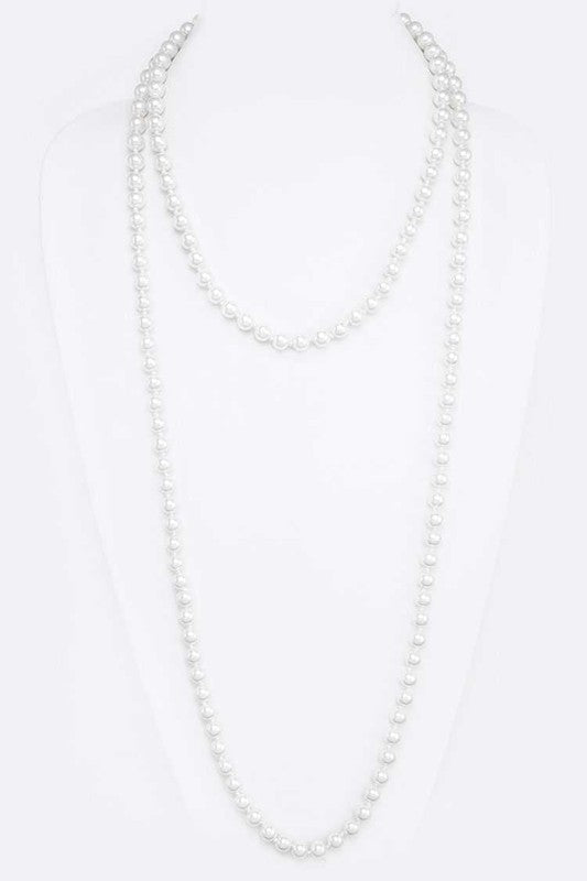 8MM Hand Knotted 60 Pearl Necklace LA Jewelry Plaza