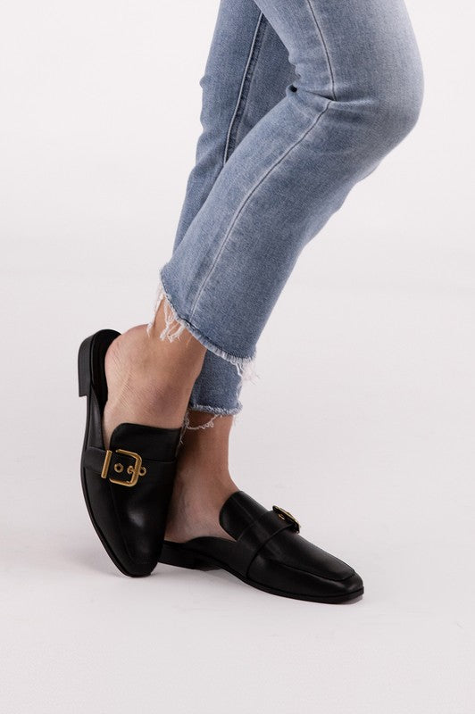 Chantal-S Buckle Backless Slides Loafer Shoes Fortune Dynamic