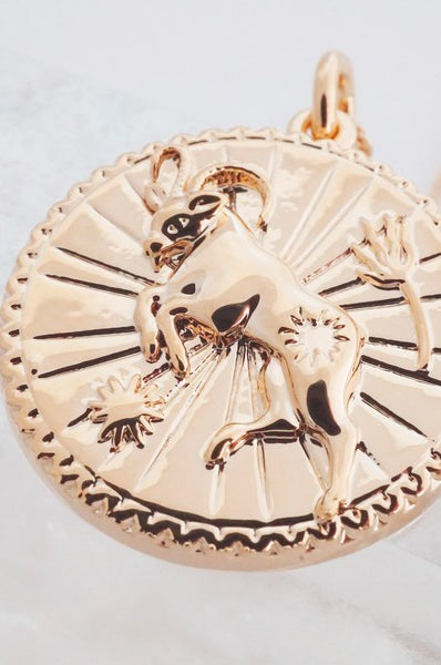 Chinese Zodiac Coin Necklace - Goat HONEYCAT Jewelry