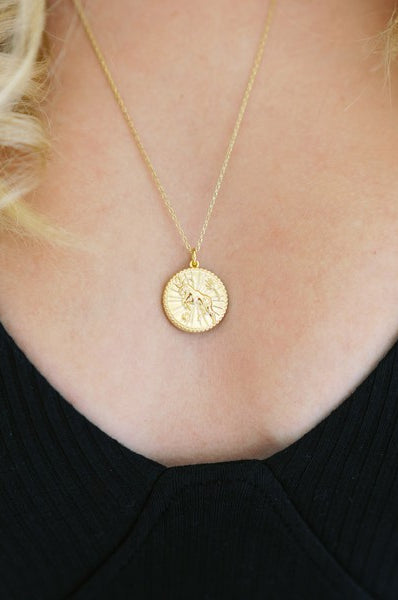 Chinese Zodiac Coin Necklace - Goat HONEYCAT Jewelry