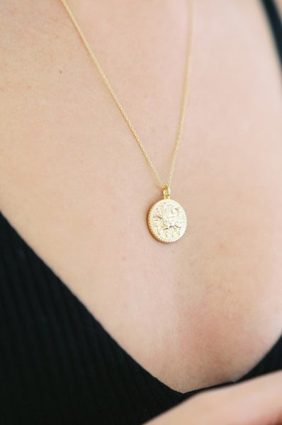 Chinese Zodiac Coin Necklace - Dog HONEYCAT Jewelry