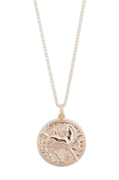 Chinese Zodiac Coin Necklace - Horse HONEYCAT Jewelry