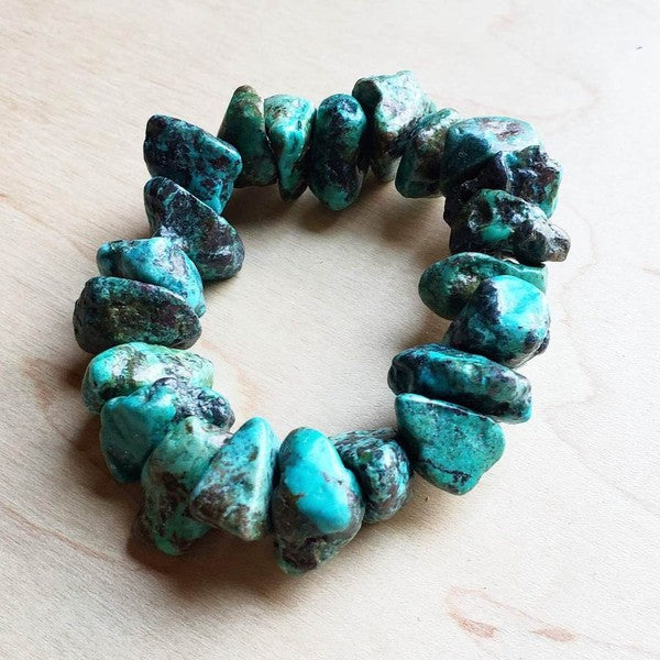 Chunky Natural Turquoise Bracelet The Jewelry Junkie