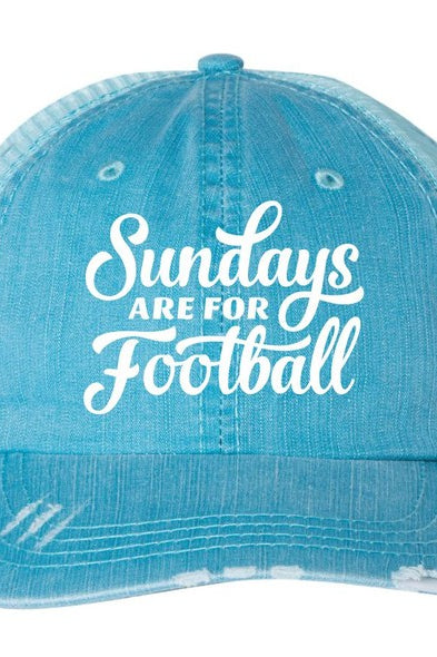 Sundays are for Football Embroidered Trucker Hat Ocean and 7th