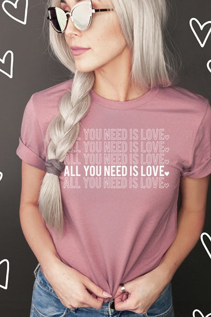 All You Need is Love Tee Wildberry Waves