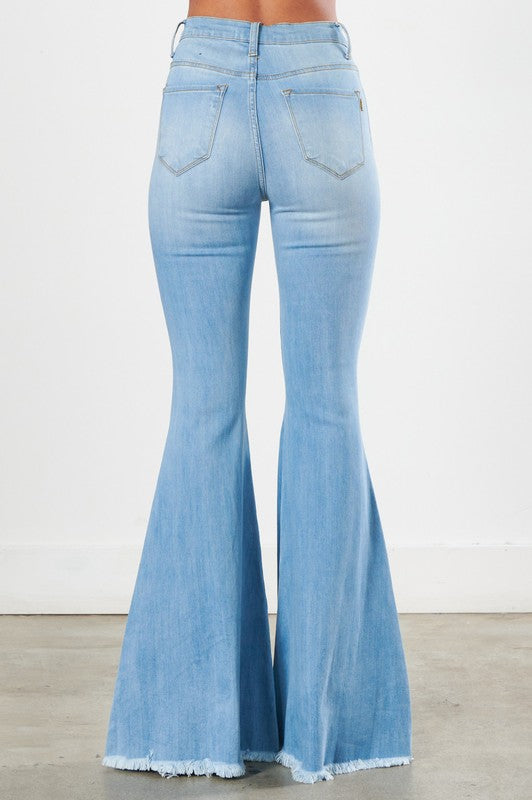 Distressed Flare Jeans Vibrant M.i.U
