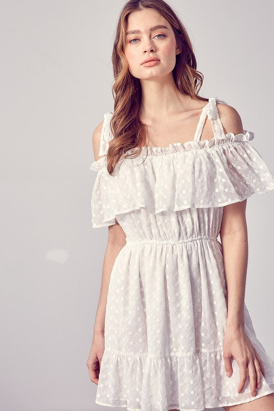 Cold Shoulder Ruffle Dress Do + Be Collection