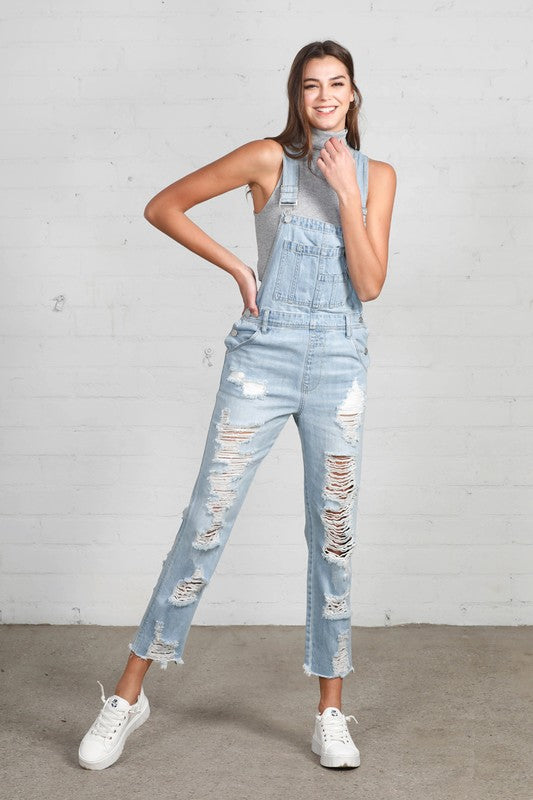 HEAVY DISTRESSED STRAIGHT FIT OVERALL Insane Gene