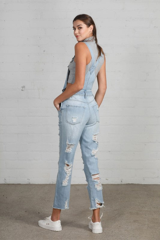 HEAVY DISTRESSED STRAIGHT FIT OVERALL Insane Gene