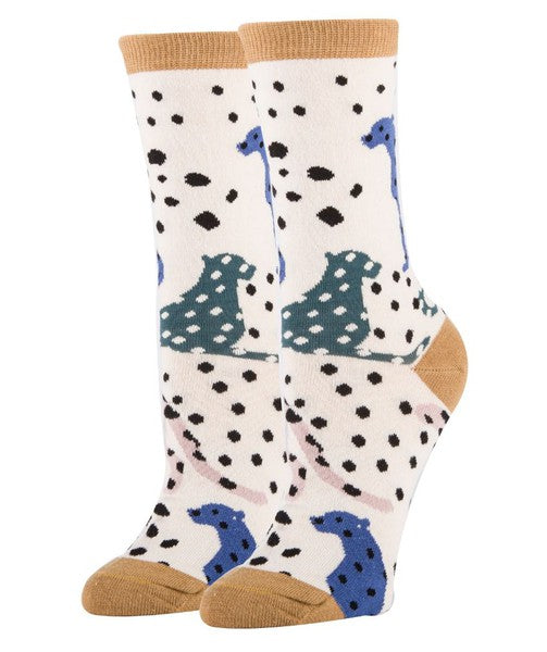 Cheetah Charm - Women's Cotton Crew Socks Oooh Yeah Socks