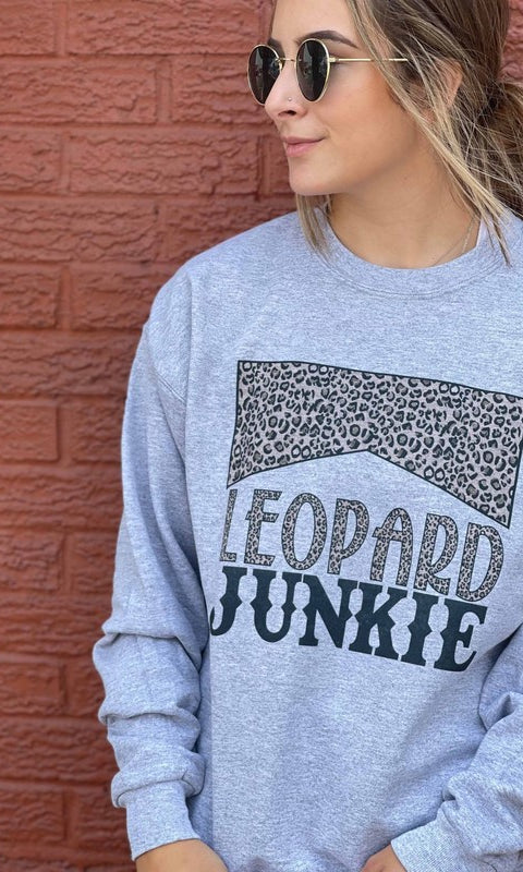 Leopard Junkie Sweatshirt Ask Apparel