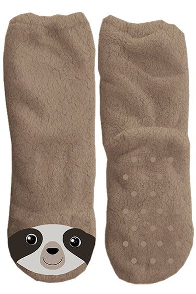 Sloth Time - Women's Cozy Sherpa Slipper Socks Oooh Yeah Socks