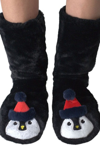 Penguin - Women's Cozy Sherpa Slipper Socks Oooh Yeah Socks