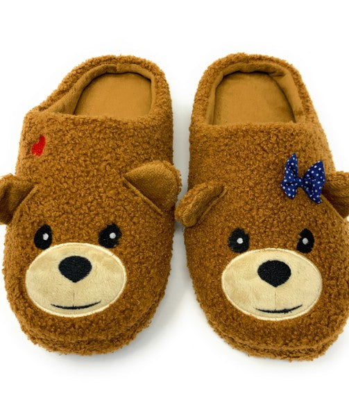 Bear Hug - Women's Slip On House Animal Slippers Oooh Yeah Socks