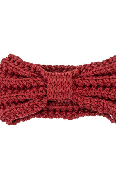 KNITTED BOW WINTER HEAD BAND Bella Chic