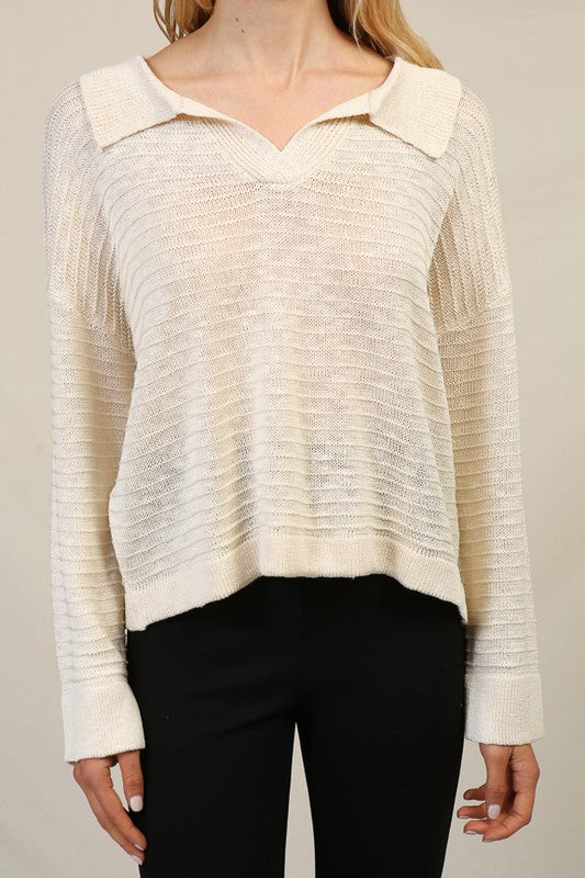 Collared Shirt Sweater Lumiere