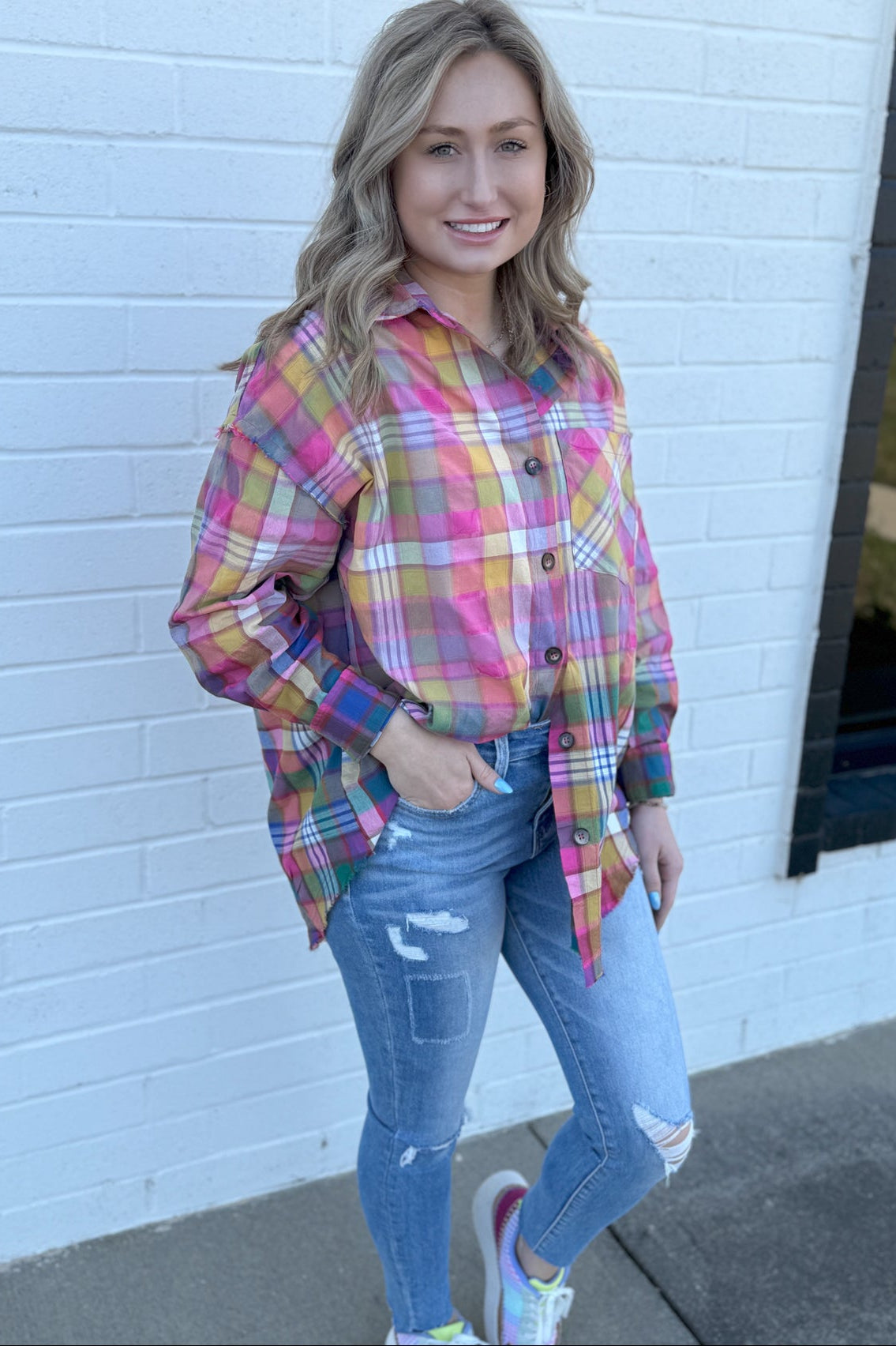 Barbara Stained Glass Flannel Top Bliss Dropship