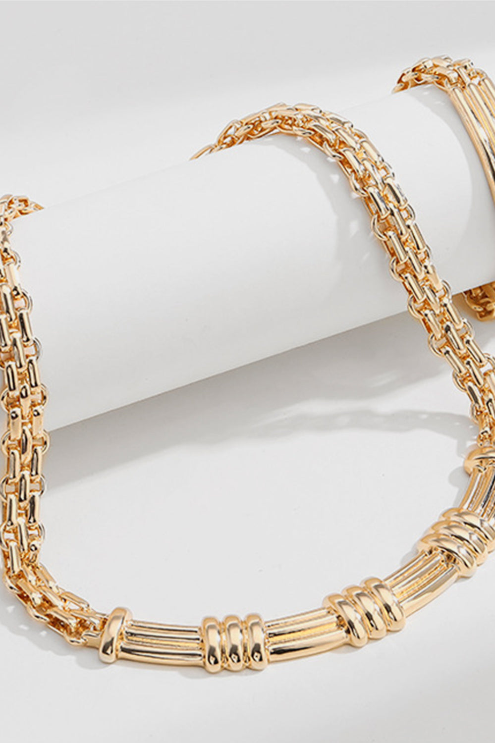 Gold-Plated Alloy Chain Bracelet Trendsi