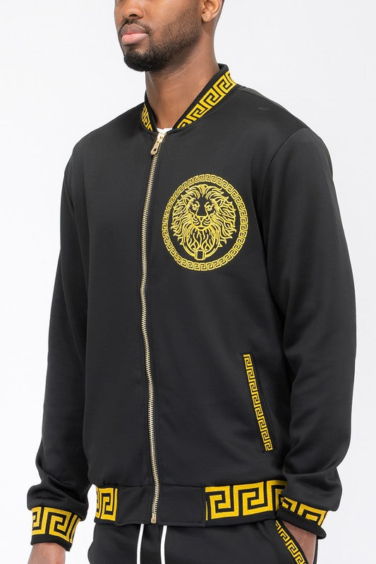 Mens Black and Gold Detail Track Suit WEIV