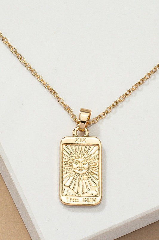 The Sun tarot card pendant necklace LA3accessories