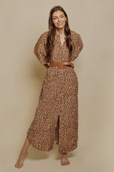 Wide Dress -Cheetah ClaudiaG Apparel