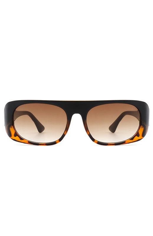 Rectangle Retro Oval Fashion Flat Top Sunglasses Cramilo Eyewear