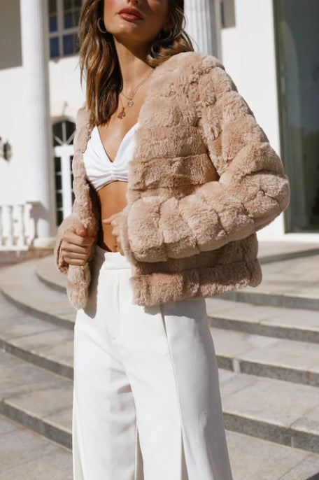 Faux Fur Cop Jacket One and Only Collective Inc