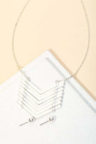 Chevron Necklace & Earrings Set Accessories Boutique Simplified