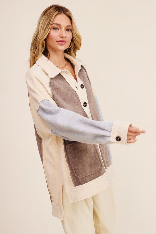 Soft Touch Terry-like Shacket Knit Jacket Listicle