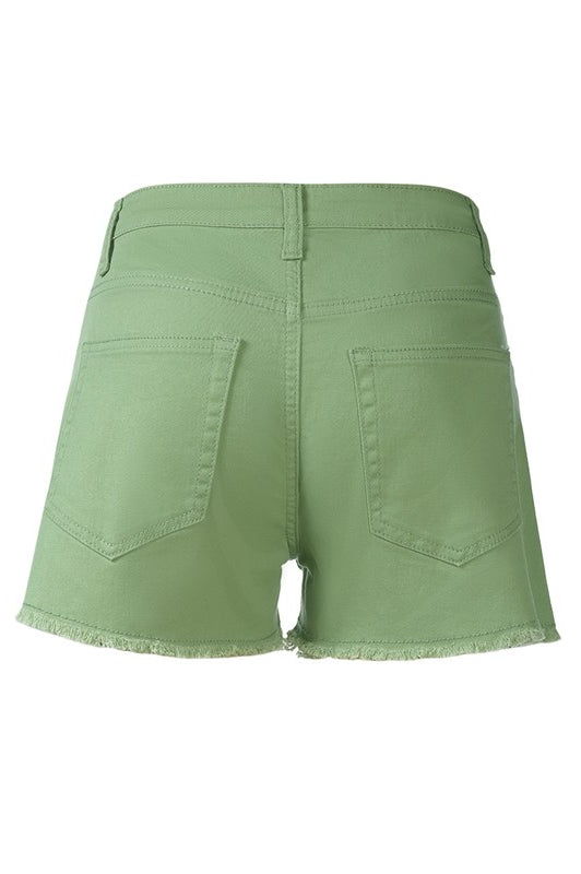 Raw Hem Denim Shorts Rag Company