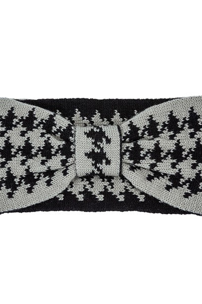 HOUNDSTOOTH BOW HEAD BAND Bella Chic