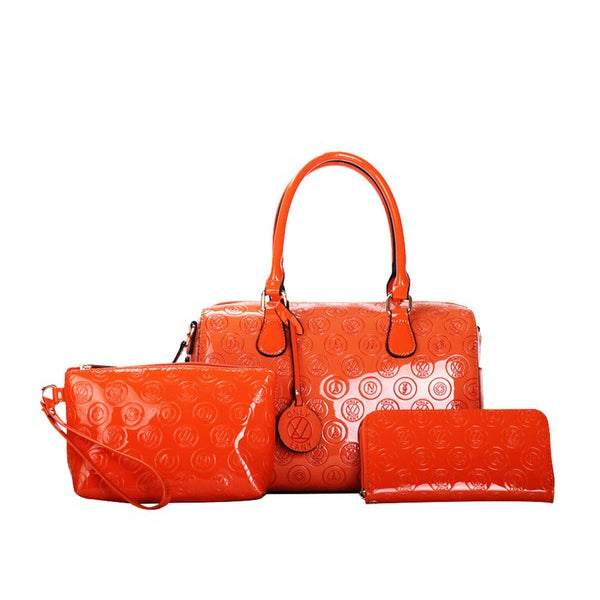 LANY Debossed Shiny Satchel w/ Pouch & Wallet LANY Style