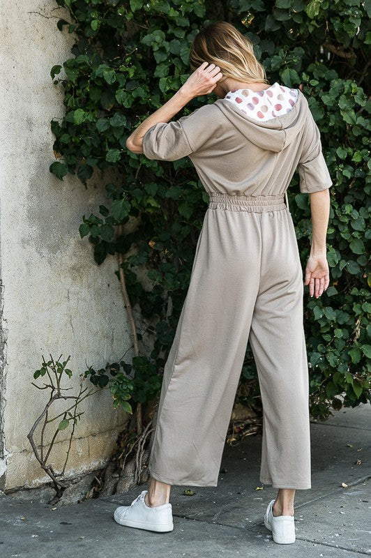 French Terry Jumpsuit w Pockets Orange Farm Clothing