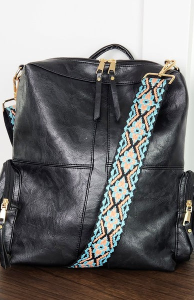 Charis Convertible Vegan Leather Backpack 2 Straps Dani & Em