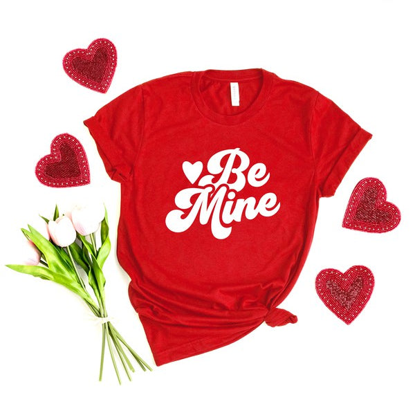 Be Mine Short Sleeve Graphic Tee Olive and Ivory Wholesale