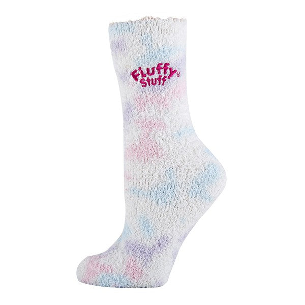 Womens Fuzzy Crew Socks - Fluffy Stuff Oooh Yeah Socks