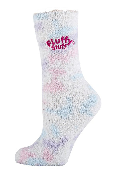 Womens Fuzzy Crew Socks - Fluffy Stuff Oooh Yeah Socks