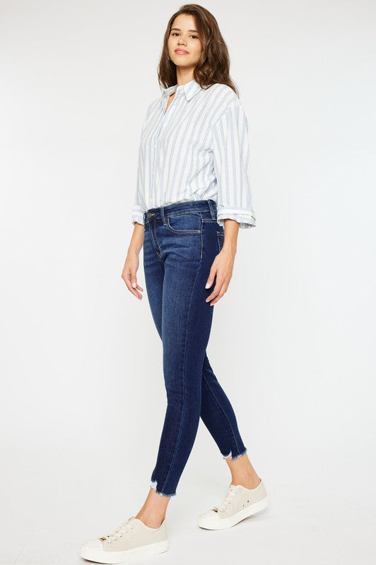 Mid RIse Ankle Skinny Jeans Kan Can USA