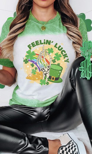 Feeling Lucky Plus Size Graphic Tee Southern Chic Wholesale