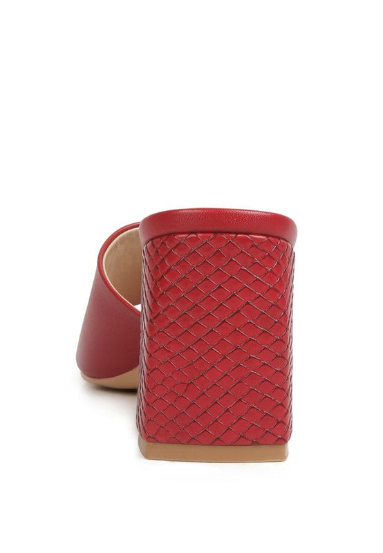 Audriana Textured Block Heel Sandals Rag Company
