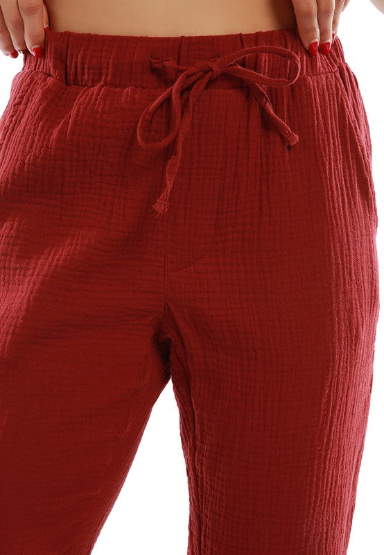 Drawstring Narrow Bottom Summer Pants Rag Company