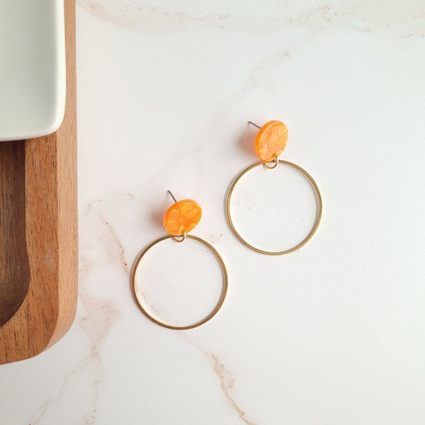 Amelia Earrings - Tangerine Orange Spiffy & Splendid
