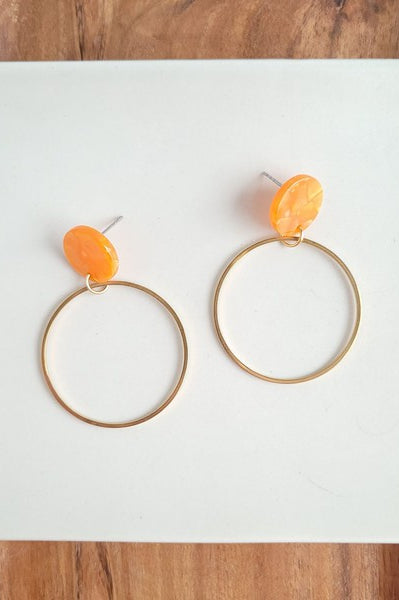 Amelia Earrings - Tangerine Orange Spiffy & Splendid