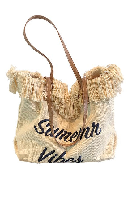 Bohemian canvas woven tote bag simple ethnic purse Sifides