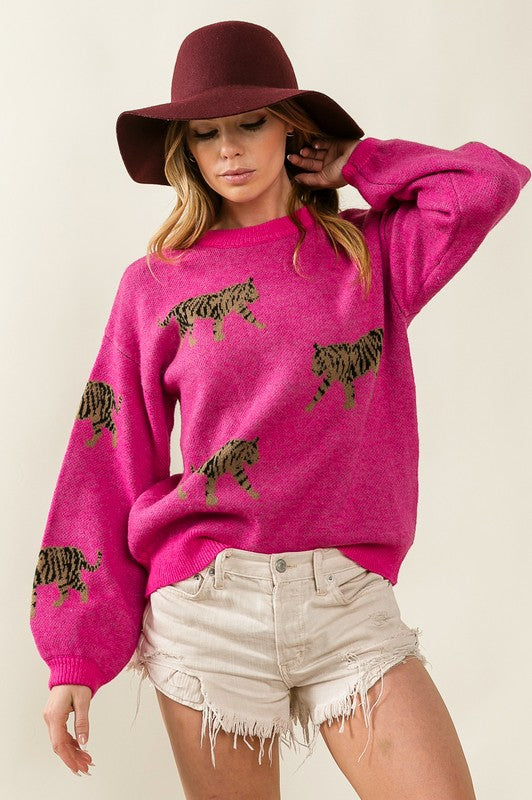 Tiger Pattern Sweater BiBi