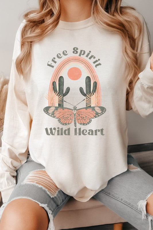 Free Spirit Wild Heart Comfort Colors Long Sleeve Wild Voices