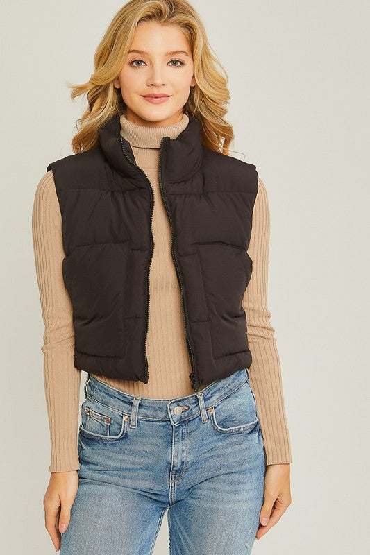 Puffer Vest With Pockets Love Tree