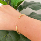 Slim And Cabled Open Bangle Bracelet Ellison and Young