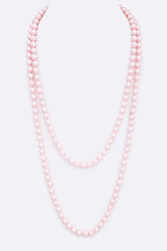 8MM Hand Knotted 60 Pearl Necklace LA Jewelry Plaza